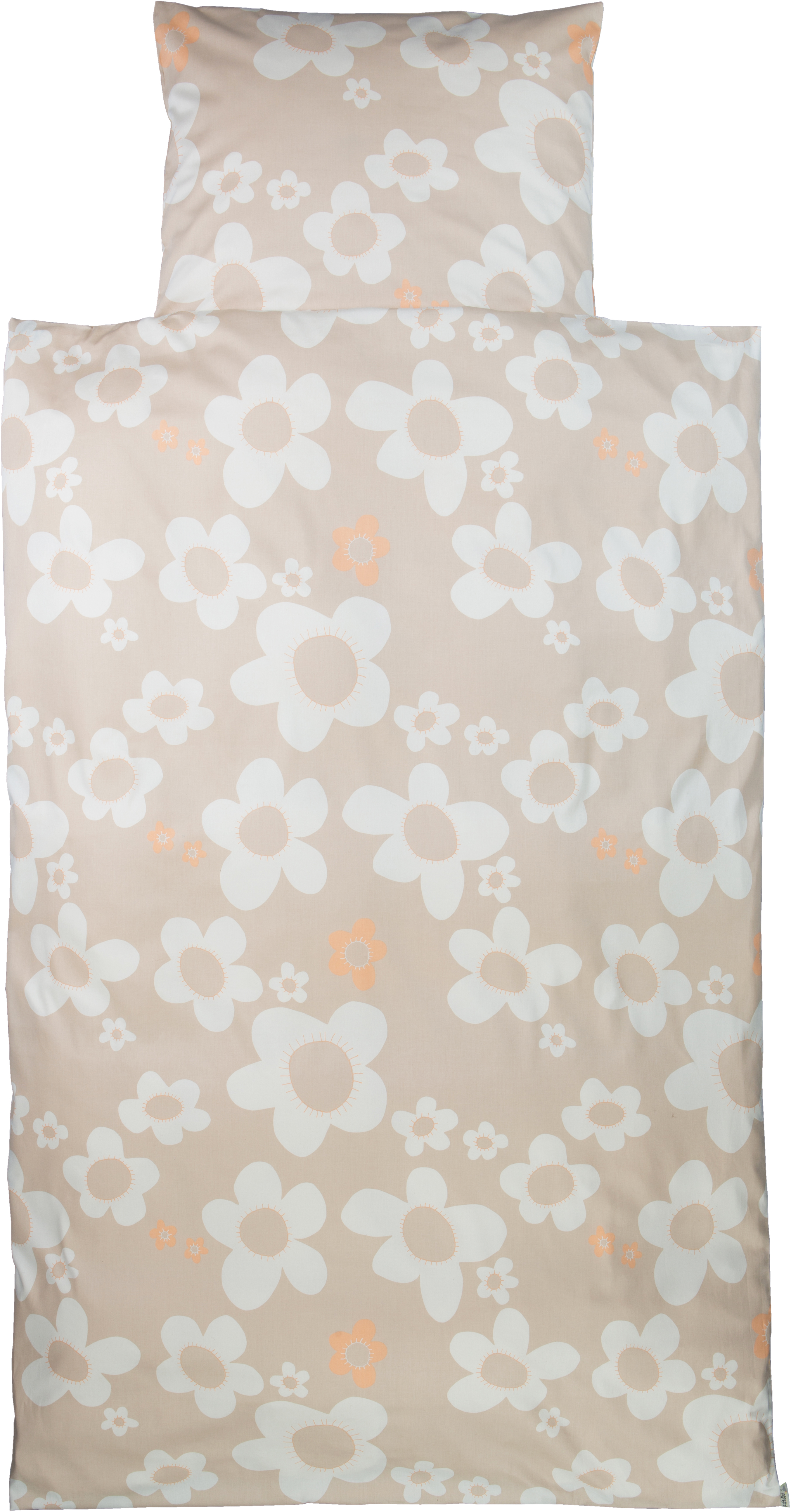 blume beige Bettwäsche